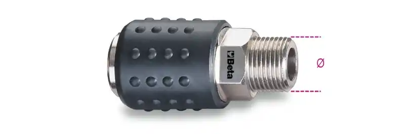 Beta 019170003 1917M 3/8-Coupleurs rapides universels 3/8" Ø GAS BSP