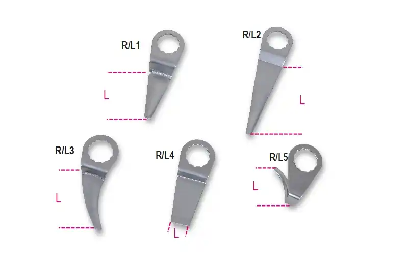 Beta 019380044 1938R/L4 Lames pour coupe-vent 8 mm