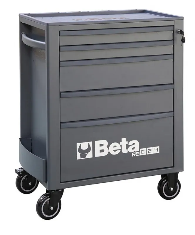 Beta 024004057 Chariot à outils, gris anthracite 5 tiroirs - 740x445x969 mm