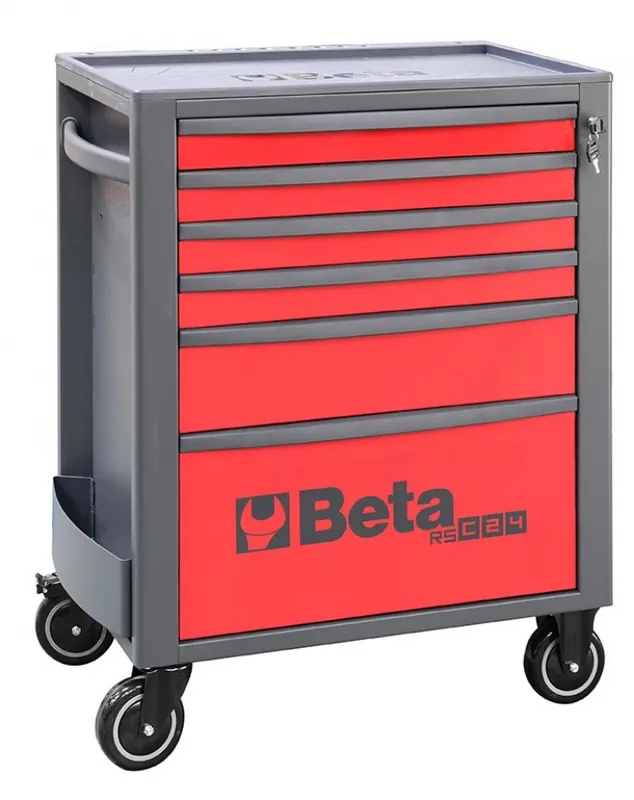 Beta 024004063 Chariot à outils, Rouge 6 Tiroirs - 740x445x969 mm