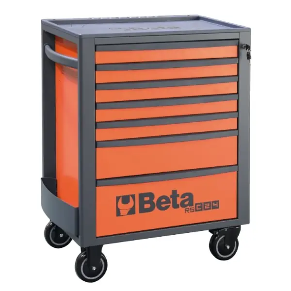 Beta 024004070 Gereedschapswagen, Oranje 7 Laden - 740x445x969 mm