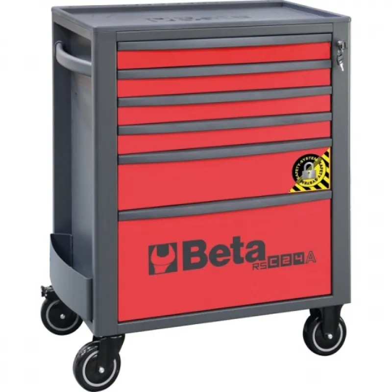 Beta 024004163 Chariot à outils, rouge avec 6 tiroirs - 74x44.5x96.9 cm