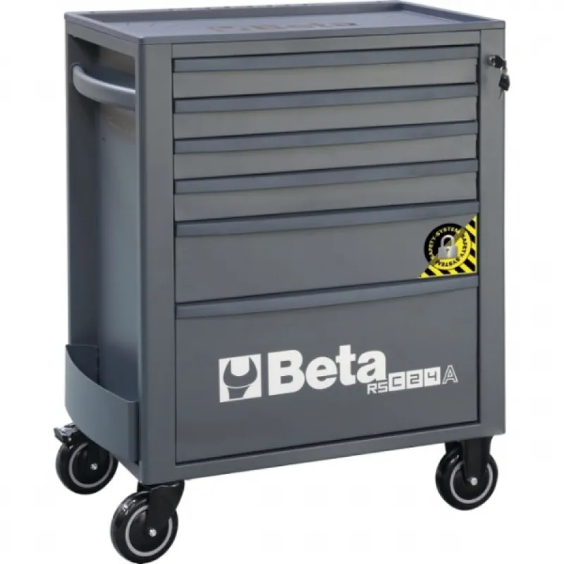 Beta 024004167 Chariot à outils gris anthracite avec 6 tiroirs - 74x44,5x96,9 cm