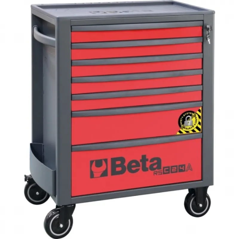 Beta 024004173 Chariot à outils, rouge avec 7 tiroirs - 74x44.5x96.9 cm