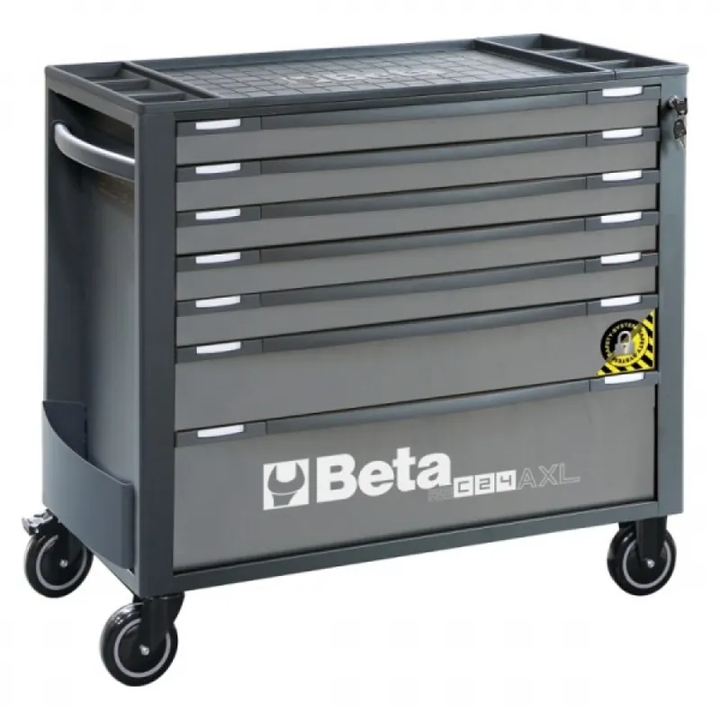 Beta 024004277 Chariot à outils, gris anthracite 7 tiroirs - 103.5x97x44.5 cm