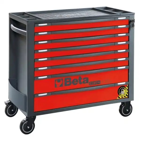 Beta 024004283 Chariot à outils, Rouge 8 Tiroirs - 103.5x97x44.5 cm