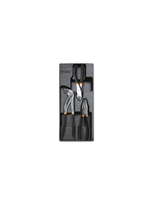 Beta 024240156 Insert rigide comprenant une pince coupante diagonale, une pince universelle et une poignée à articulation réglable