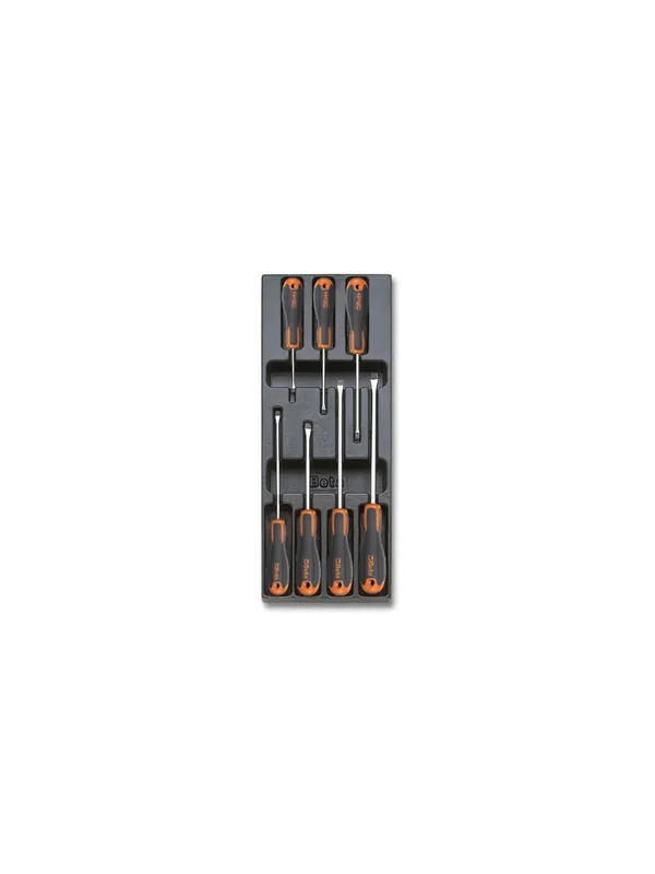 Beta 024240211 Insert rigide comprenant 7 tournevis plats différents