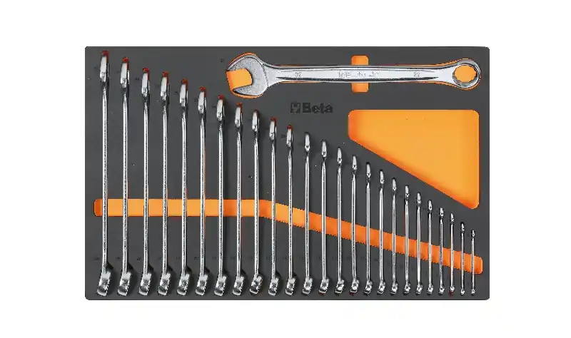Beta 024500002 Plateau d‘‘insertion souple comprenant des clés de combinaison de différentes tailles - 26 pièces