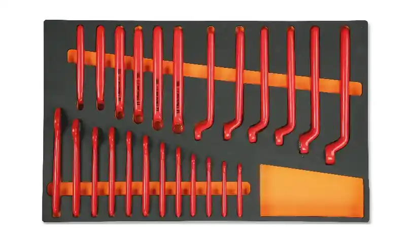 Beta 024500049 Plateau d‘‘insertion souple comprenant une fourchette et des clés à molette - 24 pièces