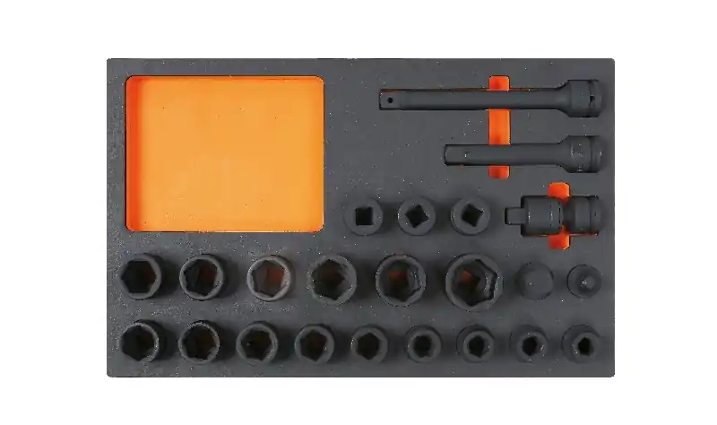 Beta 024500127 Plateau d‘‘insertion souple comprenant un jeu de douilles 3/4" - 23 pièces