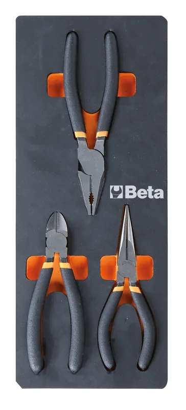 Beta 024500133 Plateau souple avec pinces et cutters 160/180/160 mm - 3 pièces
