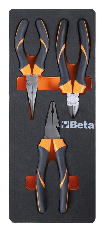 Beta 024500134 Plateau souple avec pinces et cutters thermoformés 160/180/160 mm - 3 pièces