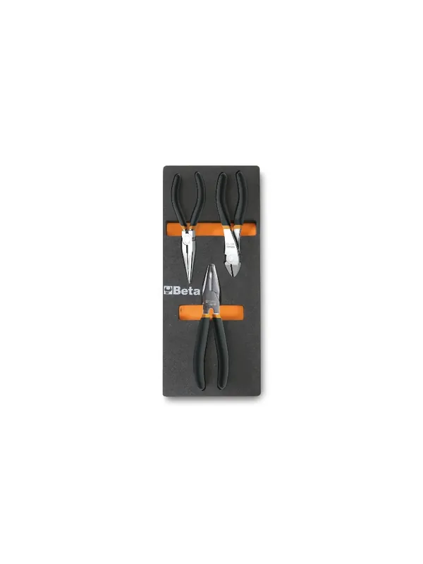 Beta 024500137 Plateau souple comprenant un assortiment de pinces et de ciseaux - 3 pièces