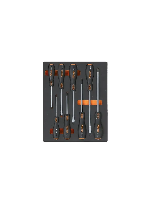 Beta 024500162 Insert souple comprenant des tournevis Phillips/plats - 8 pièces