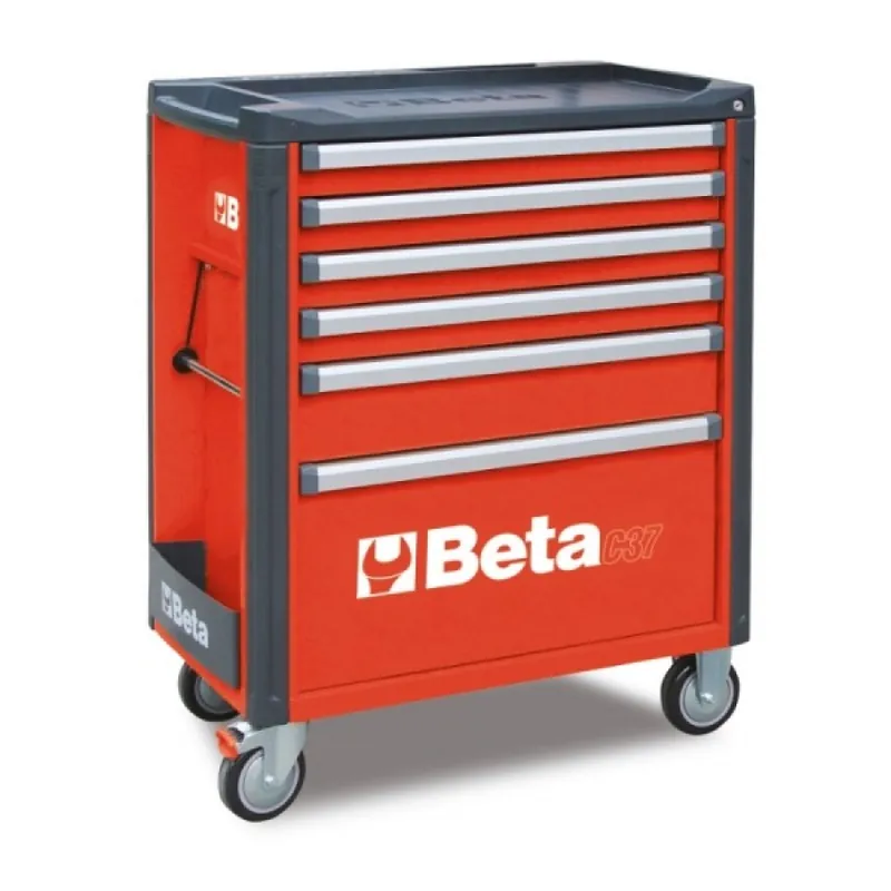 Beta 037000063 Chariot à outils, Rouge 6 Tiroirs - 803x1004x482 mm