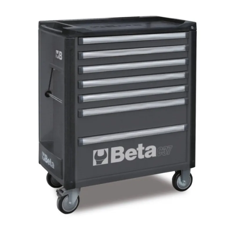 Beta 037000072 Chariot à outils, gris anthracite 7 tiroirs - 803x1004x482 mm