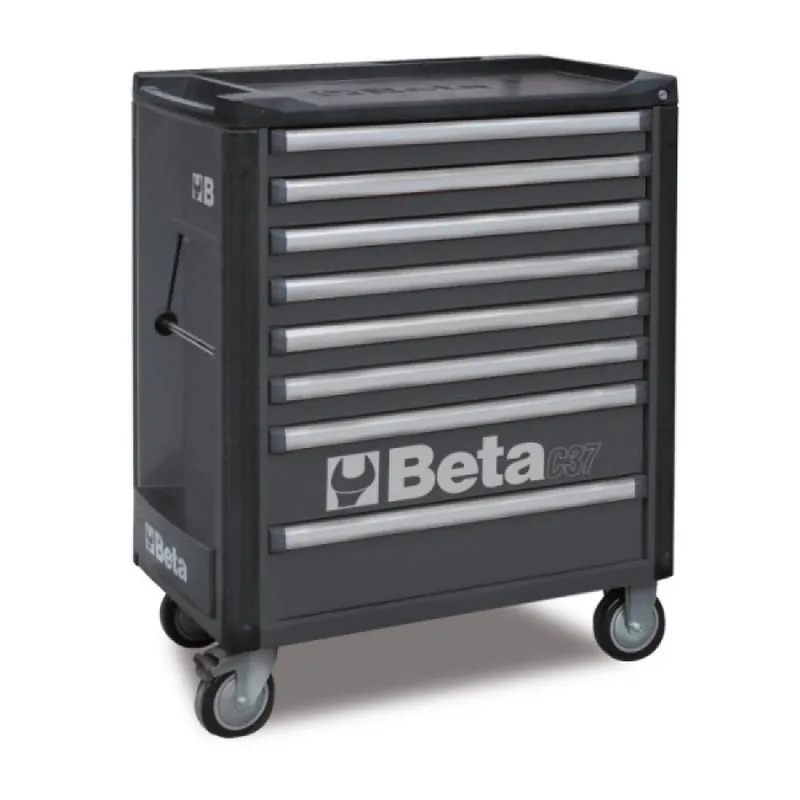 Beta 037000082 Chariot à outils, gris anthracite 8 Tiroirs - 803x1004x482 mm