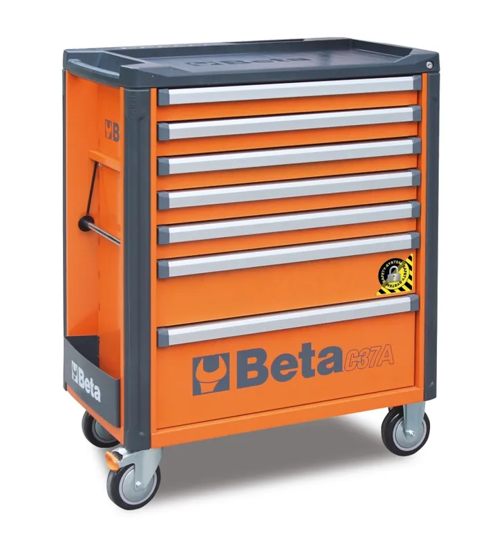 Beta 037000271 Gereedschapswagen, Oranje 7 Laden - 80,3x100,4x48,2 cm