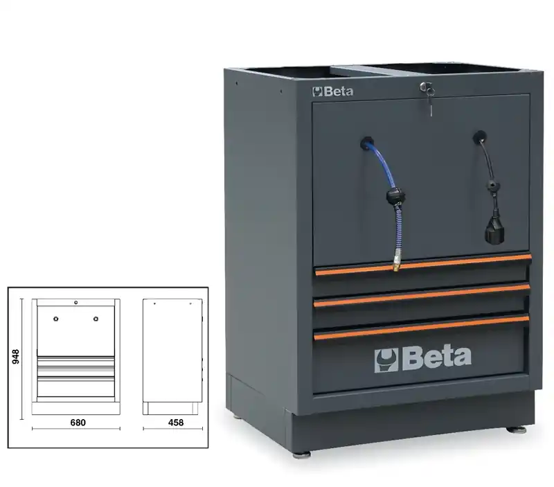 Beta 045000247 C45Pro Act-Fixed Module avec 3 tiroirs