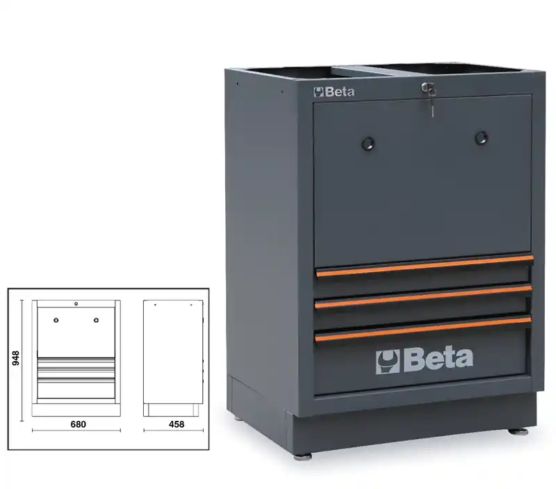 Beta 045000249 C45Pro Tc Dévidoirs de modules fixes 3 tiroirs