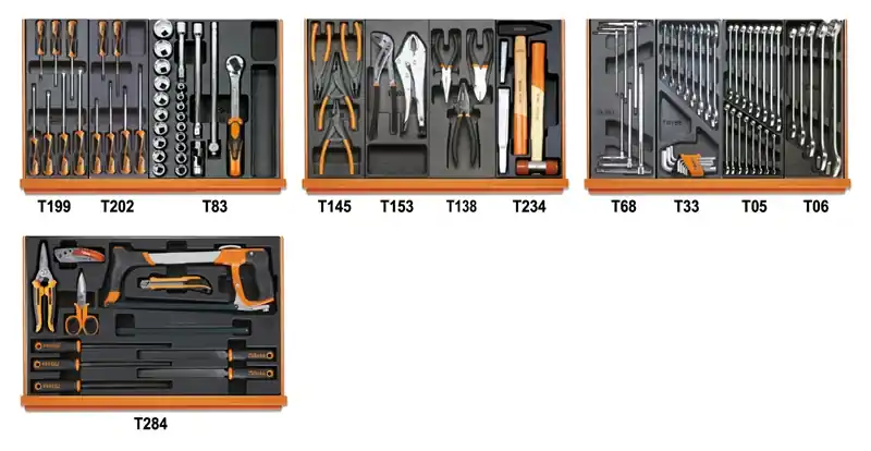 Beta 059041070 Jeu d‘outils 104 pièces en ABS moulé