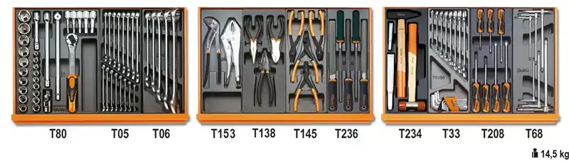Beta 059041161 Jeu d‘outils 98 pièces en ABS moulé