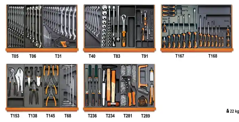 Beta 059041164 Jeu d‘outils 153 pièces en ABS moulé