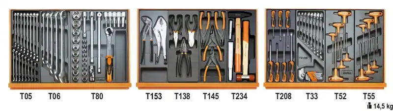 Beta 059041191 Jeu d‘outils 99 pièces en ABS moulé