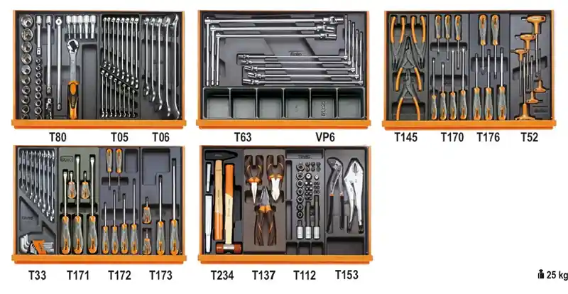 Beta 059041196 Jeu d‘outils 153 pièces en ABS moulé