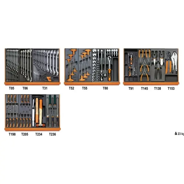 Beta 059041203 Jeu d‘outils 146 pièces en ABS moulé