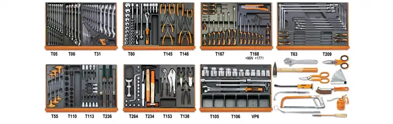 Beta 059081017 Jeu d‘outils 214 pièces en ABS moulé