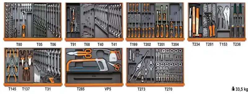 Beta 059081105 Jeu d‘outils 232 pièces en ABS moulé