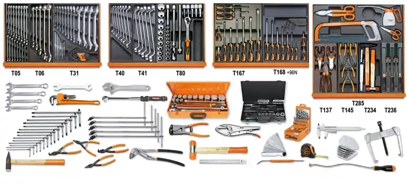 Beta 059101063 Jeu d‘outils 261 pièces en ABS moulé