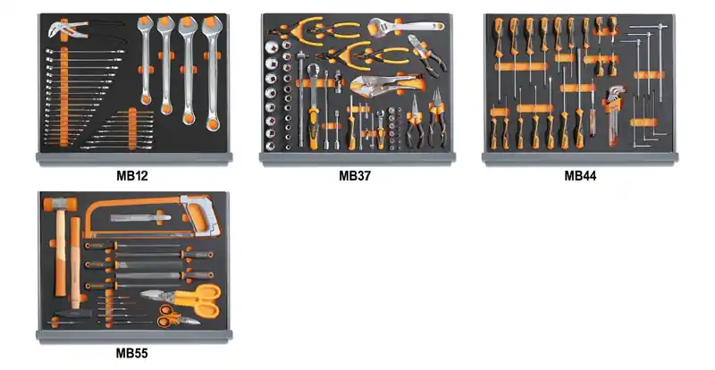 Beta 059351316 Jeu d‘outils 133 pièces dans des inserts en mousse EVA moulée