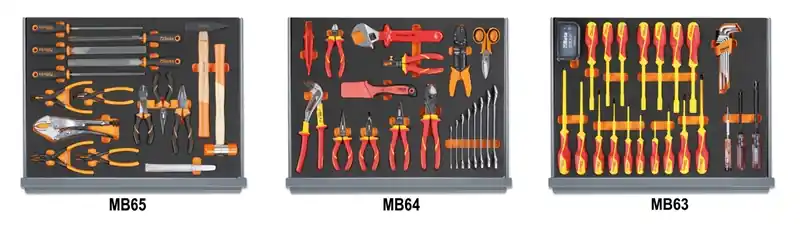 Beta 059351332 Jeu d‘outils 95 pièces dans des inserts en mousse EVA moulée