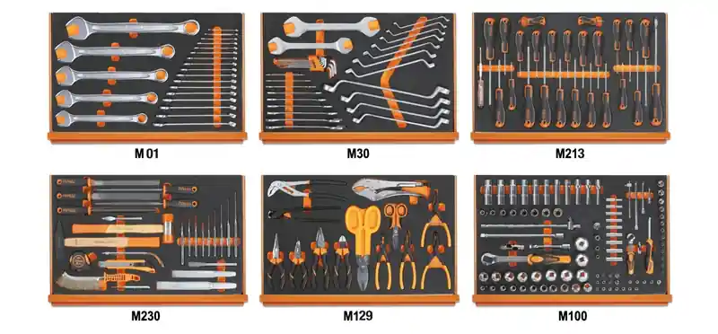 Beta 059881430 Jeu d‘outils 214 pièces dans des inserts en mousse EVA moulée