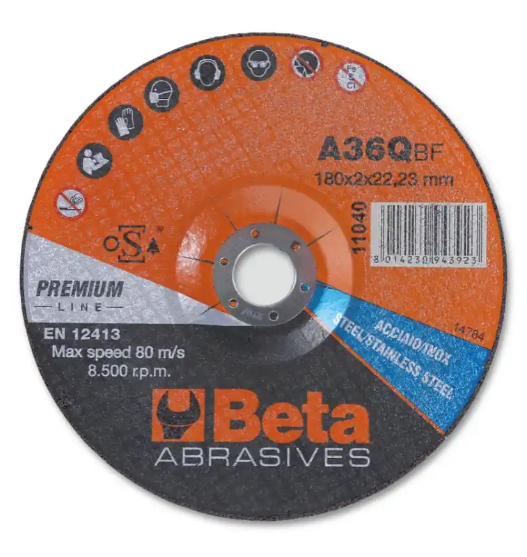 Beta 110230125 11023 125X6,5-Disque abrasif Steel-Inox Continuous 125 Ø mm