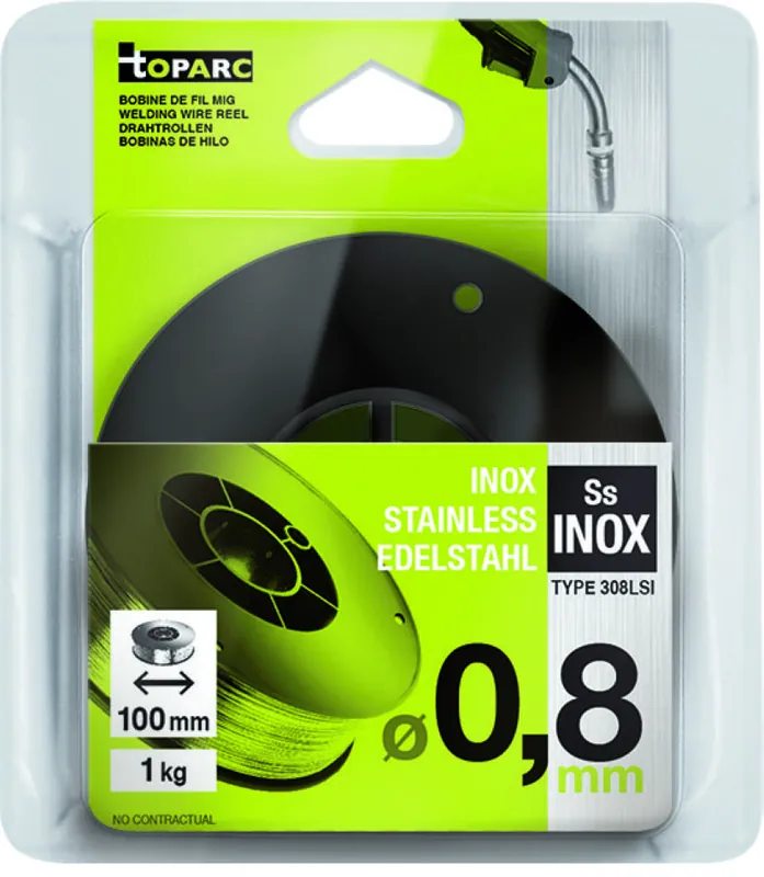 Gys 5193086616 Fil de soudure acier inoxydable 308LSi Ø0.8 mm bobine de fil S100 1kg