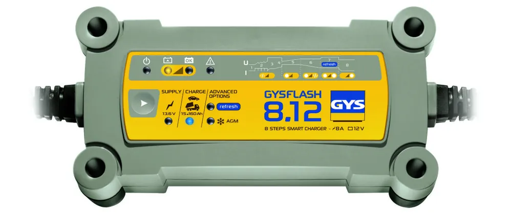 Gys 5192029385 GYSFLASH 8.12 Chargeur de batterie 12V