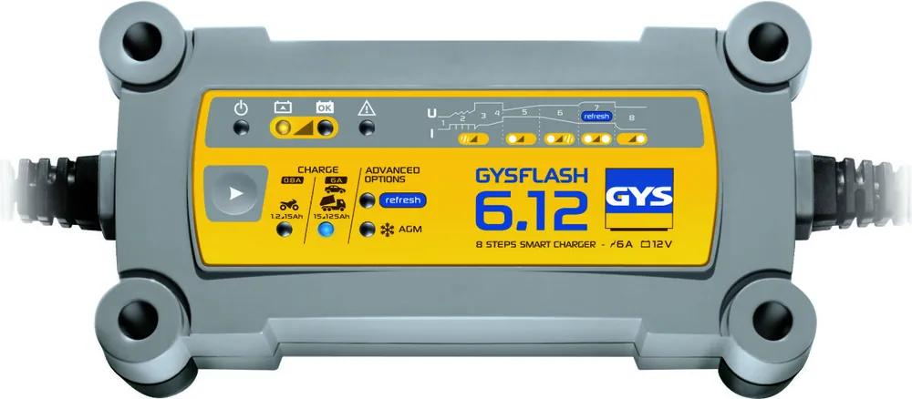 Gys 5192029378 GYSFLASH 6.12 Chargeur de batterie 12V