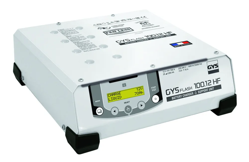 Gys 5192029071 GYSFLASH 100.12 HF (2.5m) Chargeur de batterie 12V
