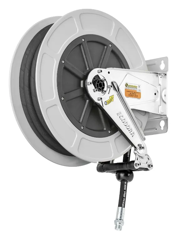 Ecodora 4432/32 Enrouleur de tuyau mural 18M (Air/Eau 100°C) - 200 Bar - Tuyau 3/8".