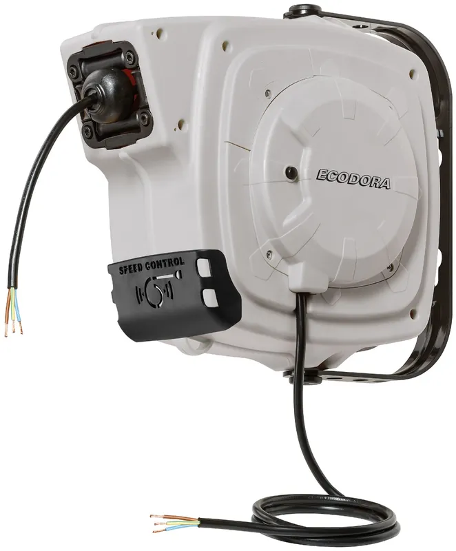 Ecodora 0E2315F Enrouleur mural 14+1M Câble électrique 3G X 1,5 H05 avec Speedcontrol (sans fiche)