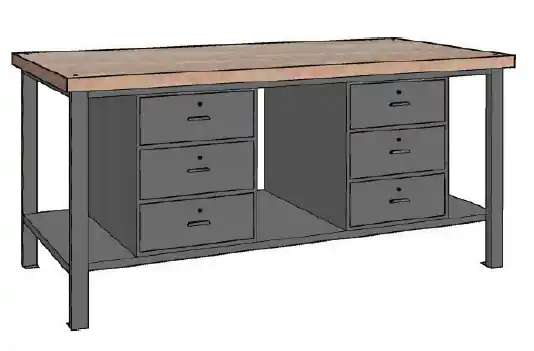 Contimac 770220 wp 107 S/Bb Établi 2000X700X890