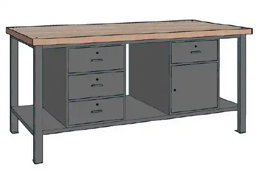 Contimac 770222 wp 107 S/Bc Établi 2000X700X890
