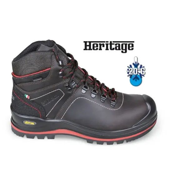 Beta 7294Hm Bottine en cuir pleine fleur graissé - hydrofuge avec semelle extérieure en caoutchouc VIBRAM® durable