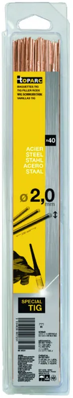 Gys 5193087231 Joint de soudure TIG acier SG2, Ø2.0 x 330 mm 40ST