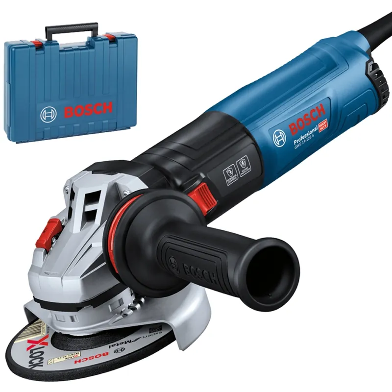 Bosch Bleu 06017D0101 GWS 14-125 S Meuleuse d‘‘angle 125mm 1400W en coffret