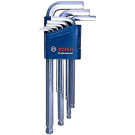 Bosch Bleu Accessoires 1600A01TH5 Jeu de clés Allen 9 pièces Professional